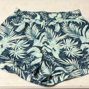 Rip Curl Linen Tropical Pattern Shorts Sz Juniors L NWT